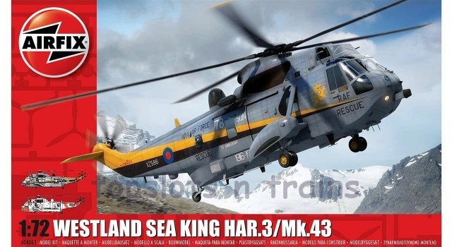 Airfix A04063 1/72 Scale Model Kit - Westland Sea King Har-3 - Rescue Helicopter