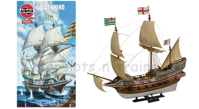 Airfix A09258V 1/72 Scale Model Kit - Golden Hind – Vintage Classic Tall Ship