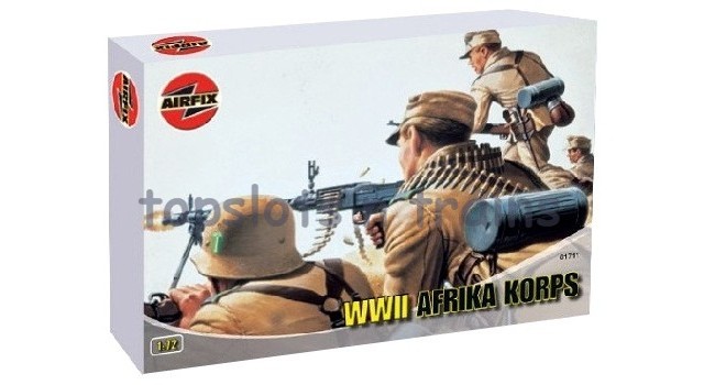 II Afrika Korps German Toy Soldier 1:72 HO mint in box Airfix W.W 