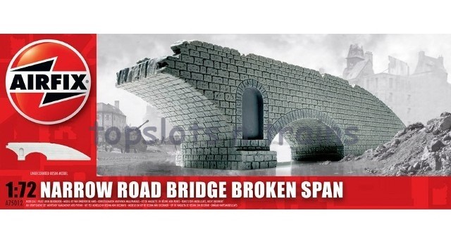 Airfix A75012 1/76 Scale Resin Model - Narrow Road Bridge - Broken Span