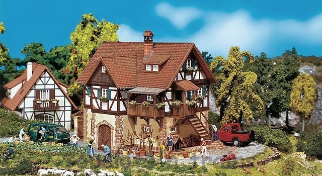 Faller 130266 OO/HO Scale Model Kit - Half-Timbered House