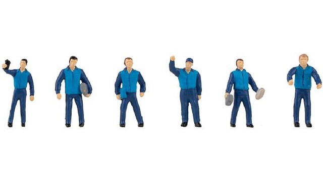 Faller 151668 HO/OO 1-87 Scale Figures - Couriers Workers X 6 Figure Set 
