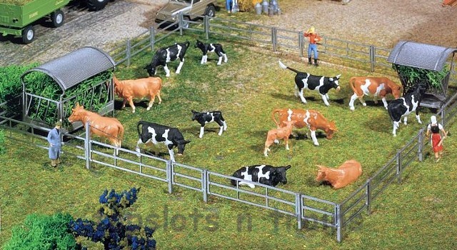 Faller 180434 OO/HO Scale Model Kit - Fence System For Stalls - Overall Length 2000 mm
