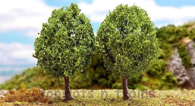 Faller 181219 OO/HO/N Scale Trees - 2 X Premium Small Elm Trees - 95 mm