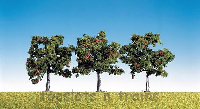 Faller 181403 OO/HO/N Scale Trees - 3 X Apple Trees - 80 mm
