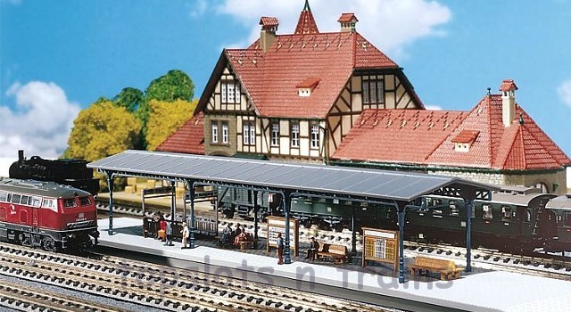 Faller 222164 N Scale Model Kit - Covered Platform - With Ramps And Accessories
