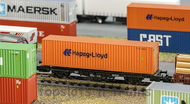 Faller 272842 N Scale Model - 40Ft Hi-Cube Shipping Container - Hapag Lloyd