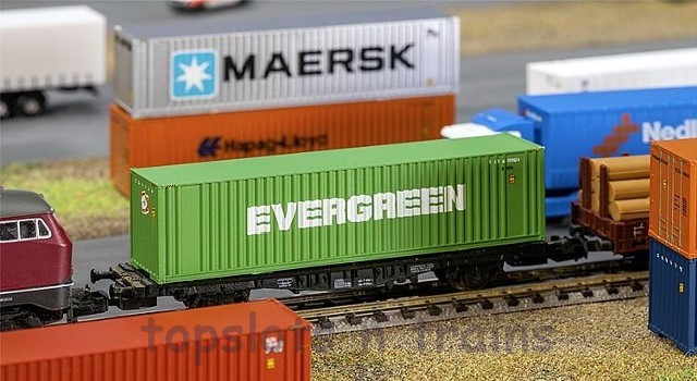Faller 272843 N Scale Model - 40Ft Hi-Cube Shipping Container - Evergreen