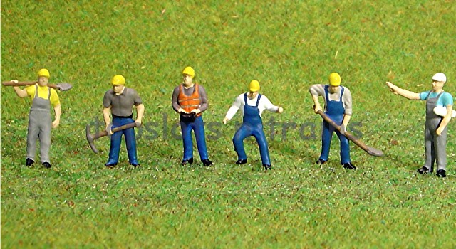 Faller 151612 HO/OO 1-87 Scale Figures - Roadway Workers X 6 Figure Set