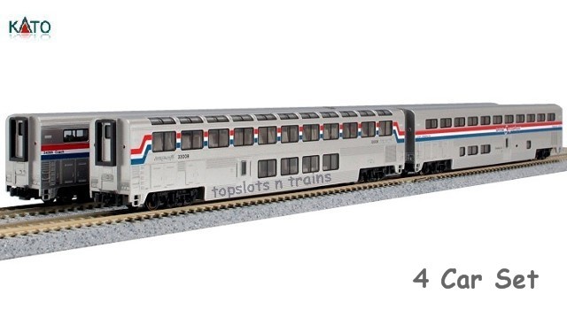 Kato Usa 106-3518 N Scale - Amtrak Superliner Phase III Passenger 4 Car Set B