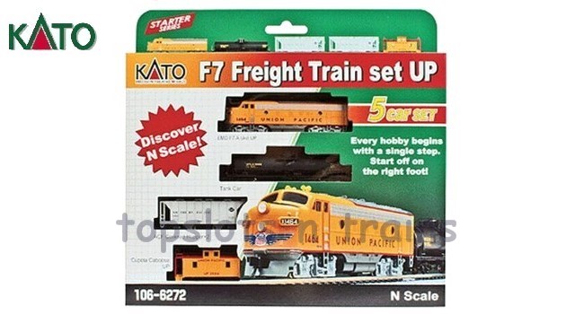 Kato Usa 106-6272 N Scale - Union Pacific EMD F7 Freight 5 Car Train Pack