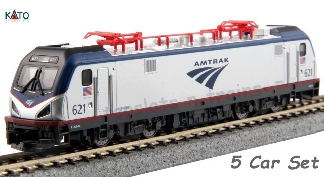 Kato Usa 106-8001 N Scale - Acs-64 And Amtrak Amfleet I Cars VI - 5 Unit Set
