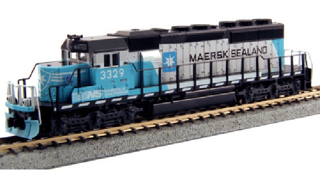 Kato Usa 176-4959 N Scale - EMD SD40-2 Ns Maersk 3329 - Mid Production Loco
