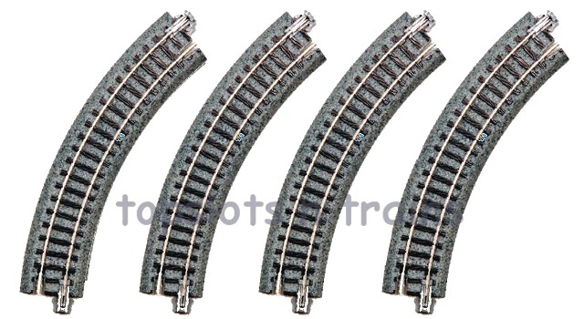 Kato  Compact 20-174 N Gauge - R150-45 Ballasted Compact Unitrack Curve X 4