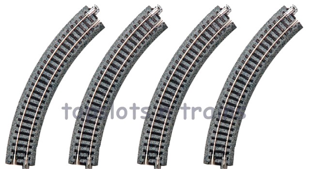 Kato  Compact 20-172 N Gauge - R183-45 Ballasted Compact Unitrack Curve X 4