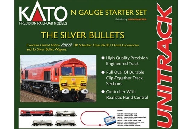 Kato GMKS004 N Gauge BRITISH - The Silver Bullets Starter Train Set - Ltd