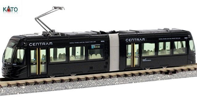 Kato Japan 14-802-3 N Scale - Centram 9003 Tram Central Toyama Light Rail Black