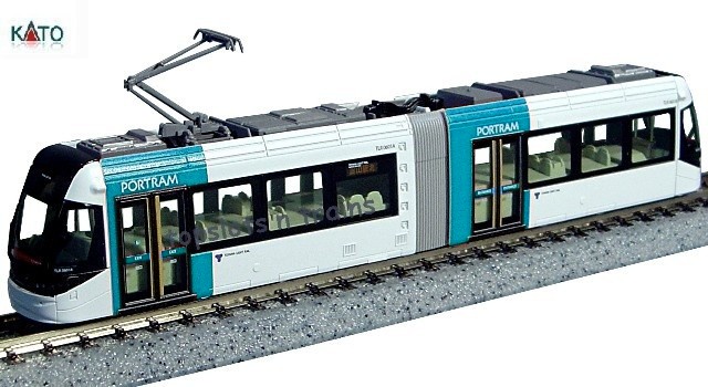 Kato Japan 14-801-4 N Scale - Portram Tram Toyama Light Rail Tlr0606 Blue