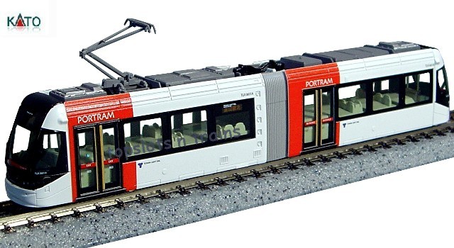 Kato Japan 14-801-1 N Scale - Portram Tram Toyama Light Rail Tlr0601 Red Unitram