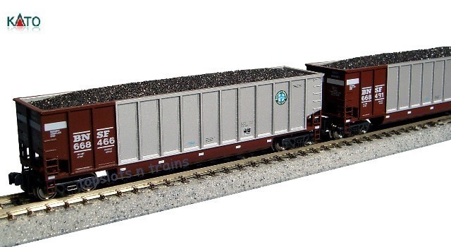 Kato Usa 106-4621 N Scale - Bethgon Coalporter BNSF Mineral Red 8 Car Set