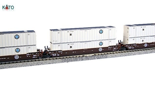Kato Usa 106-6163 N Scale - BNSF Gunderson Maxi-IV Double Stack Well Car Set