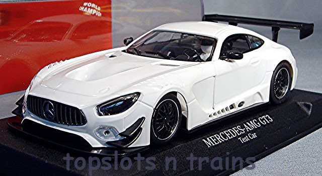 Nsr-0092-AW - Mercedes AMG GT3 Test Slot Car White Anglewinder