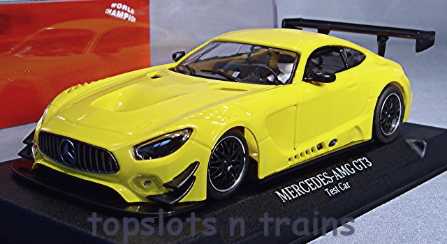 Nsr-0093-AW - Mercedes AMG GT3 Test Slot Car Yellow Anglewinder