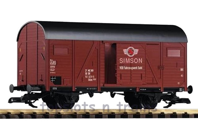 Piko 37925 G Scale - DR Simson Box Wagon IV - Opening Doors