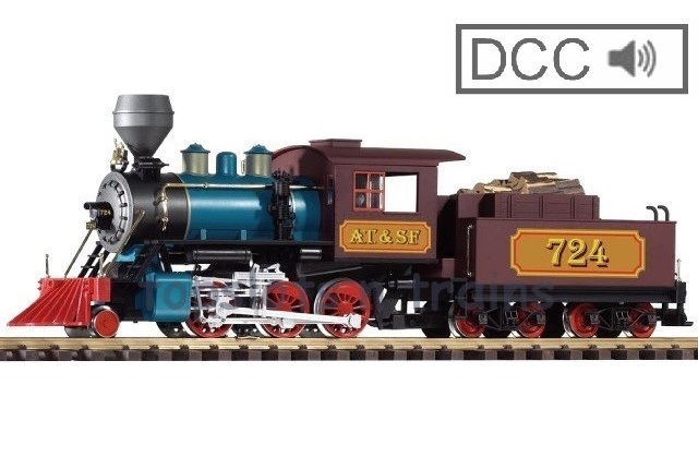 Piko 38217 G Scale DCC / Digital Sound - Santa Fe Mogul Steam Loco And Tender 724