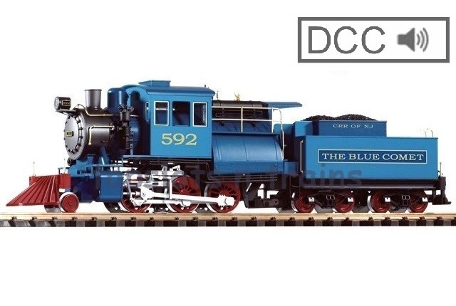 Piko 38241 G Scale DCC / Digital Sound - Cnj 2-6-0 Camelback Steam Loco - Blue Comet 592