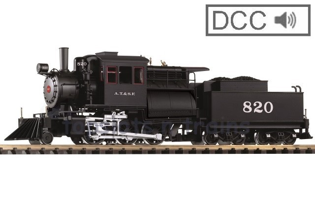 Piko 38243 G Scale DCC / Digital Sound - Santa Fe 2-6-0 Camelback Steam Locomotive