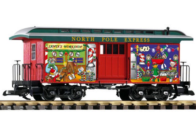 Piko 38635 G Scale - North Pole Express Christmas BaggaGE Parcel Coach