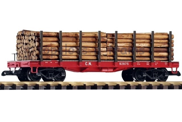 Piko 38713 G Scale - Canadian National Stake Wagon With Log Load
