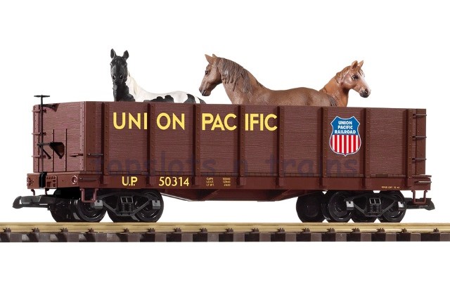 Piko 38725 G Scale - Union Pacific High-Sided Gondola With Horses