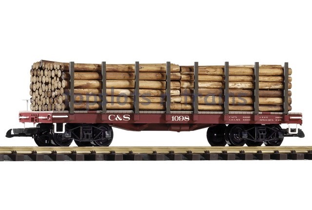 Piko 38745 G Scale - Colorado - Southern Bogie Stake Wagon And Log Load