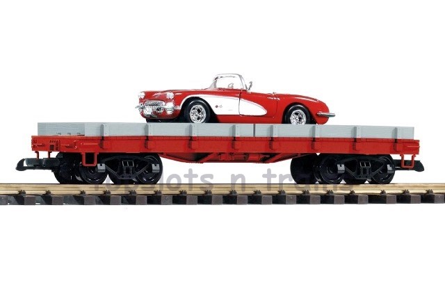 Piko 38761 G Scale - Christmas Car Transport Wagon - With Corvette