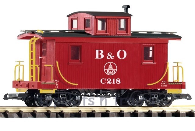 Piko 38827 G Scale - Baltimore And Ohio Wood Caboose - B-O 218 Red