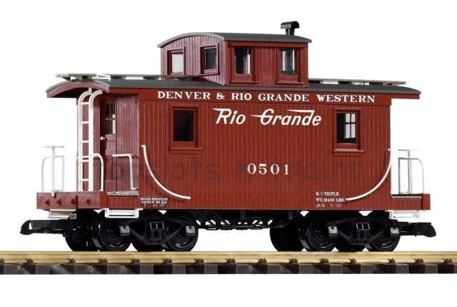 Piko 38907 G Scale - D-RGW Wooden Caboose 0501