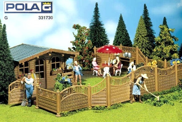 Pola 331730 G Scale - Decorative Garden Fence Kit
