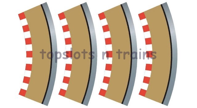 Scalextric C8240 - Radius 1 Curve Track Outer Borders 45 Degree X 4