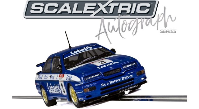 Scalextric C3867AE Limited Edition - Autographed Ford Sierra RS500 Rac 1990 Tim Harvey