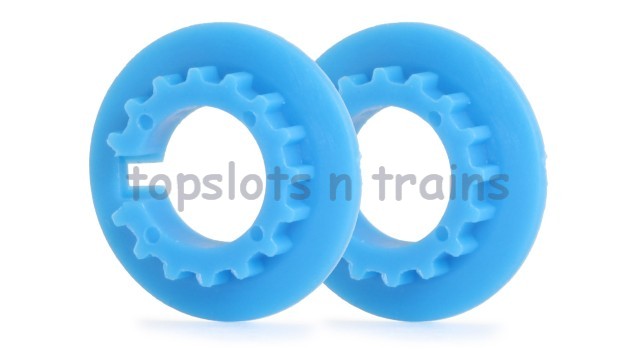 Slot.It SI CH99 - Cyan Plastic 4WD 16 Tooth Pulleys