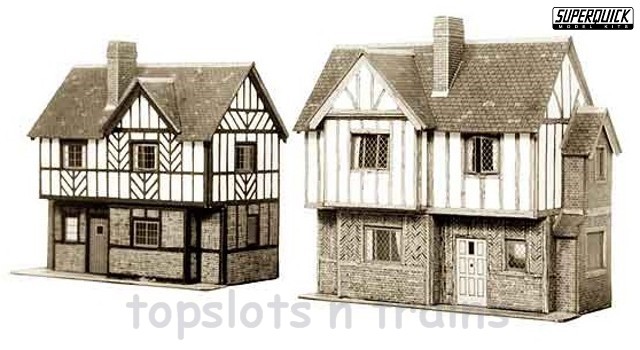 00 scale Elizabethan cottages Ready made. Superquick 