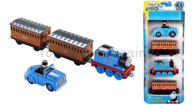 Take n Play Y-CFC46 Thomas and Friends - Sodor Celebration - 4 Car Special Multi-Pack