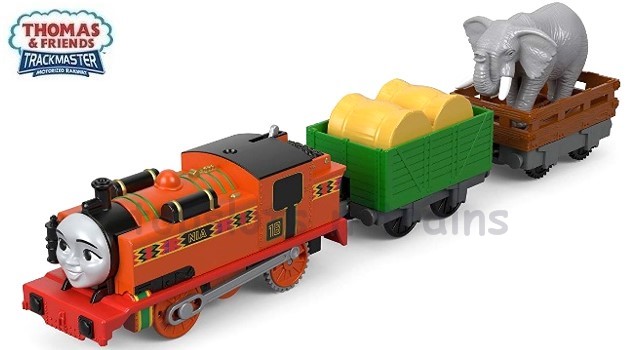 Fisher-Price TrackMaster Revolution FJK56 - Nia And The Elephant - With 2 Cargo Cars